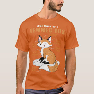 Camiseta Anatomía De Un Fennec Para El Diseño De Fennec Par
