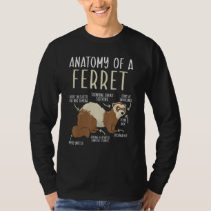 Camiseta Anatomía De Un Ferret De Animales De Vida Silvestr