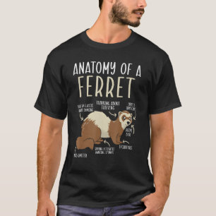 Camiseta Anatomía De Un Ferret De Animales De Vida Silvestr