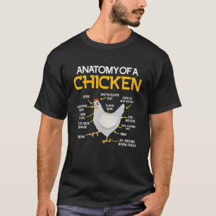 Camiseta Anatomía de un gallinero de granjero de pollos