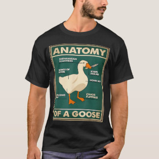 Camiseta Anatomía De Un Ganso Meme Divertido Amante De Los
