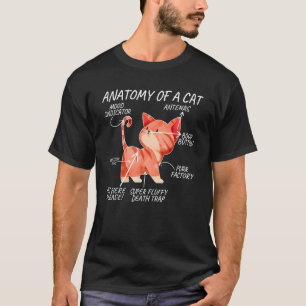 Camiseta Anatomía de un gato linda definición de un animal 