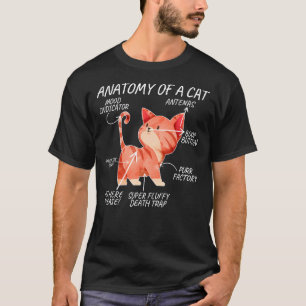 Camiseta Anatomía de un gato linda definición de un animal 
