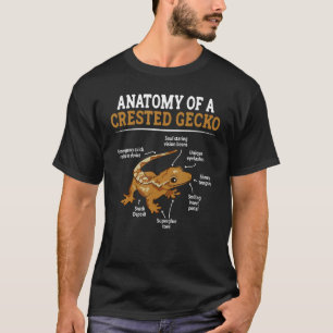 Camiseta Anatomía De Un Gecko Crestado, Eyelash Lizard Herp