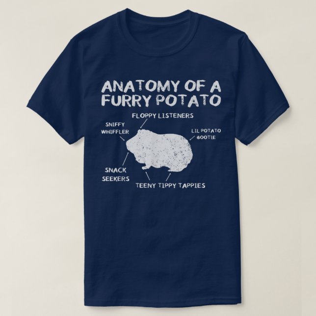 Camiseta Anatomía De Un Gif Mascota De Patata De Cerdo Grac (Diseño del anverso)