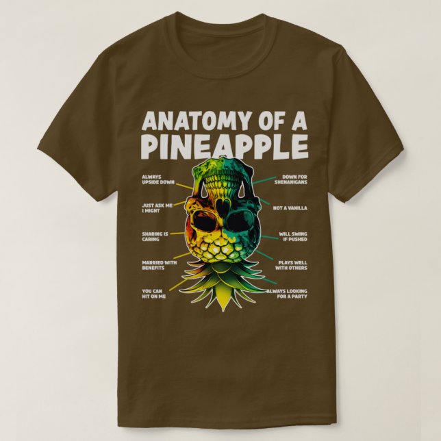Camiseta Anatomía de un giro de piña al revés (Diseño del anverso)