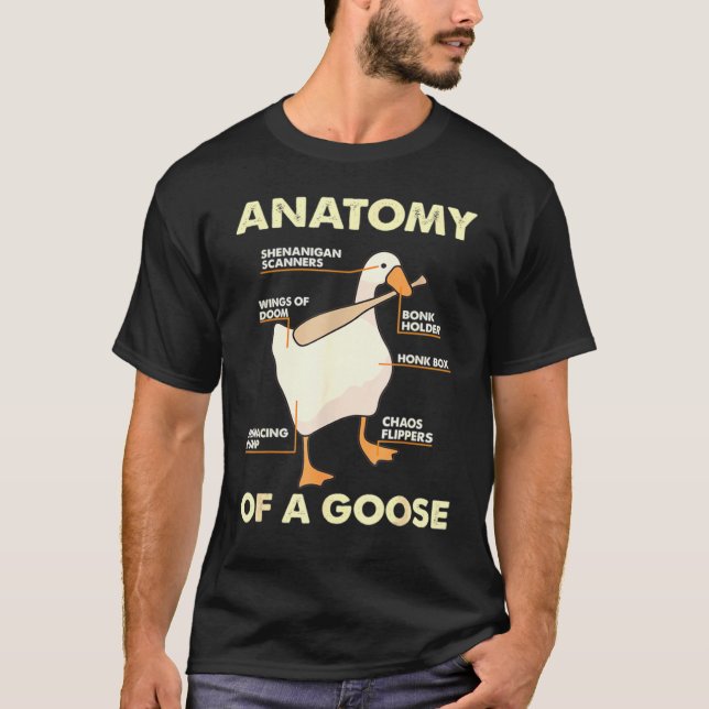 Camiseta Anatomía De Un Halcón De Ganso De Ganso (Anverso)
