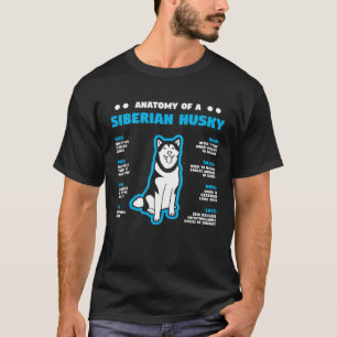 Camiseta Anatomía de un Husky dueño de perro siberiano