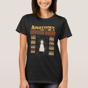 Camiseta Anatomía De Un Husky Siberiano Siberiano Fundido