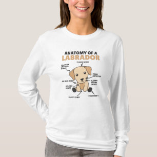 Camiseta Anatomía De Un Labrador Recuperador De Perros Dulc