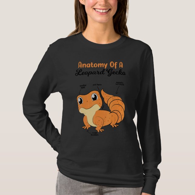 Camiseta Anatomía De Un Leopardo Gecko Lizard (Anverso)