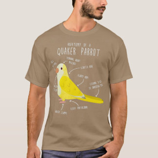 Camiseta Anatomía de un loro de Lutino Quaker