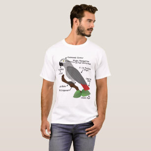 Camiseta Anatomía de un loro del gris africano