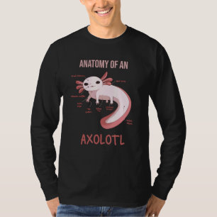 Camiseta Anatomía De Un Mascota Axolotl Biólogo De Biología