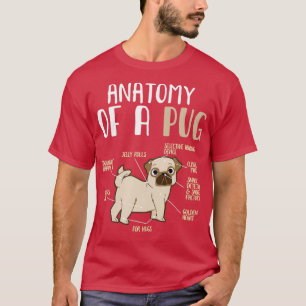 Camiseta Anatomía de un Mascota de perros de raza Pug abund