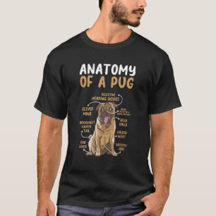 Camiseta Anatomía de un Mascota de perros de raza Pug Hound