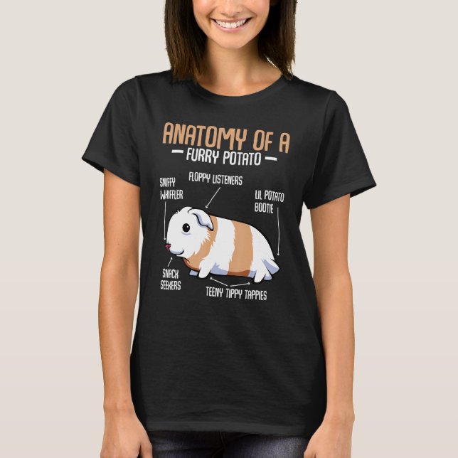 Camiseta Anatomía De Un Mascota Del Hogar De Cerdo De La Pa (Anverso)