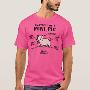 Camiseta Anatomía De Un Mini Mascota De Cerdo Premium167