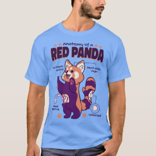 Camiseta Anatomía De Un Panda Rojo 1