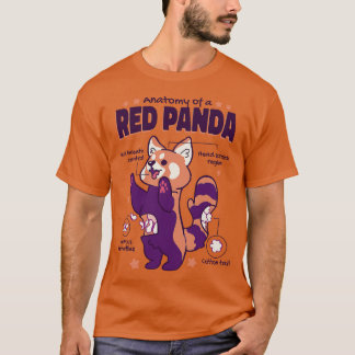 Camiseta Anatomía De Un Panda Rojo 1