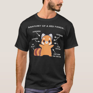 Camiseta Anatomía de un Panda Rojo Zoólogo de Ciencia