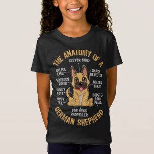 Camiseta Anatomía de un pastor alemán de regalos graciosos