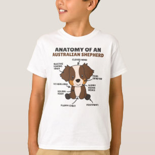 Camiseta Anatomía De Un Pastor Australiano Dulce Perros