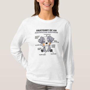 Camiseta Anatomía De Un Pastor Australiano Dulce Perros