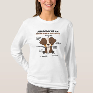 Camiseta Anatomía De Un Pastor Australiano Dulce Perros