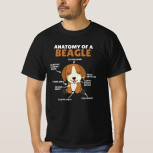 Camiseta Anatomía De Un Perro Beagle Cute Cachorro