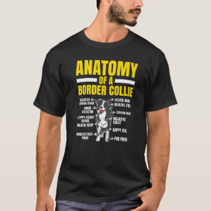 Camiseta Anatomía De Un Perro Collie Fronterizo Perro Perro