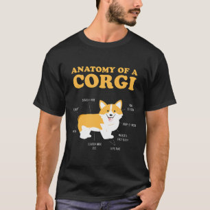 Camiseta Anatomía De Un Perro Corgi