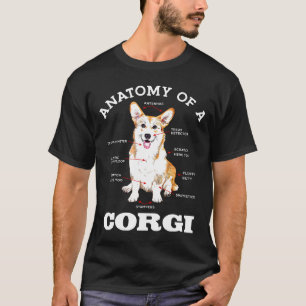 Camiseta Anatomía De Un Perro Corgi De Gran Novedad