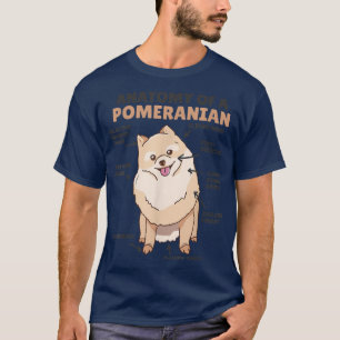 Camiseta Anatomía De Un Perro De Cuta Pomeraniano Divertido