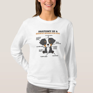 Camiseta Anatomía De Un Perro De Montaña De Berna Cute Dogs