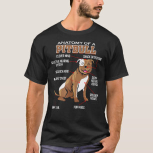 Camiseta Anatomía De Un Perro De Pitbull 4