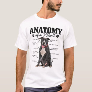 Camiseta Anatomía De Un Perro De Pitbull Divertido Mamá De 