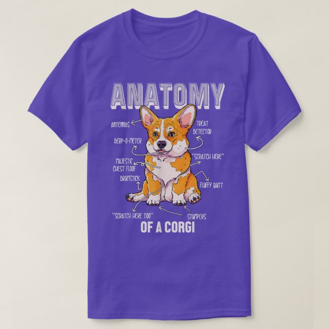 Camiseta Anatomía De Un Perro Honesto Corgi  (Diseño del anverso)