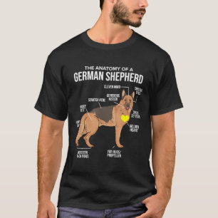 Camiseta Anatomía De Un Perro Pastor Alemán