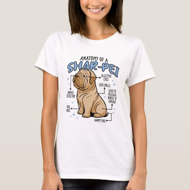 CAMISETA ANATOMÍA DE UN PERRO SHARPEI (Anverso)