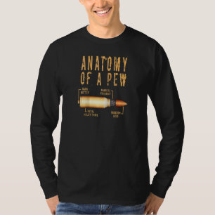 Camiseta Anatomía De Un Pew Funny Bullet Pew Anatomy Profes