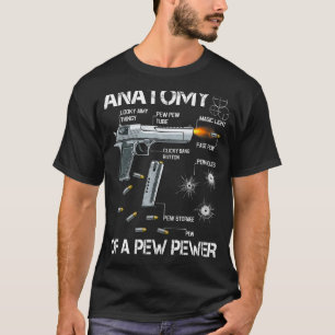 Camiseta Anatomía De Un Pew Pewer - Ammo Gun Enmienda Meme