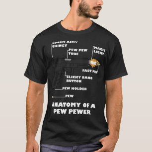 Camiseta Anatomía de un Pew Pewer divertida 2ª enmienda Gun