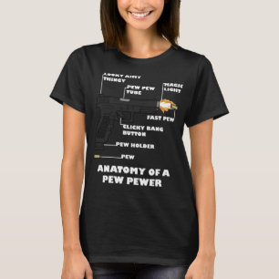 Camiseta Anatomía de un Pew Pewer divertida 2ª enmienda Gun