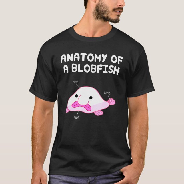 Camiseta Anatomía de un pez blobfish (Anverso)