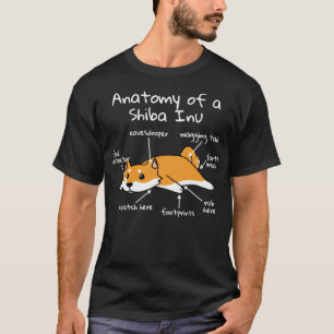 Camiseta Anatomía De Un Regalo De Perro De Shiba Inu Gracio