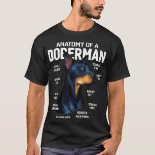 Camiseta Anatomía de un regalo gracioso de perro de Doberma
