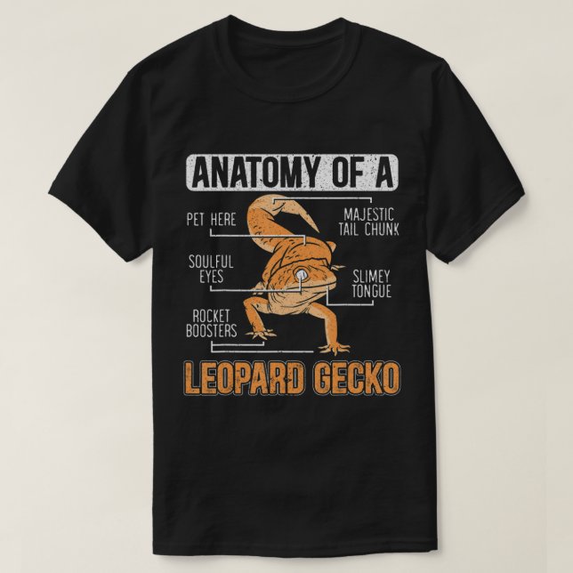 Camiseta Anatomía De Un Rep De Animales Lizard Lover Gecko  (Diseño del anverso)