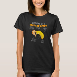 Camiseta Anatomía De Un Reptil Animal Gecko Lizard Leopard