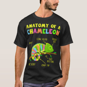 Camiseta Anatomía de un reptil Chameleon Lizard